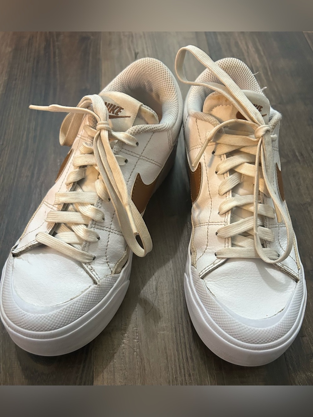Nike Women's Court Legacy Lift 'White British Tan Sanddrift' HQ1542 100 Size 6